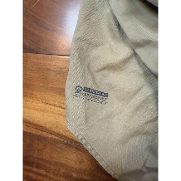 womens L Vintage RALPH LAUREN Safari Field Shirt Khaki Utility Pockets fishing‎ - Picture 2 of 6